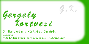 gergely kortvesi business card