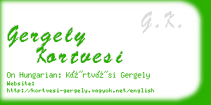 gergely kortvesi business card